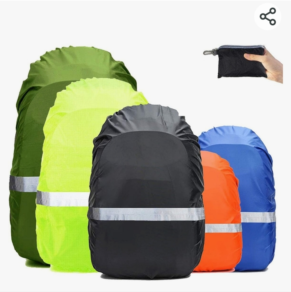 Hi-Visibility Backpack Rain Cover with Storage Pouch